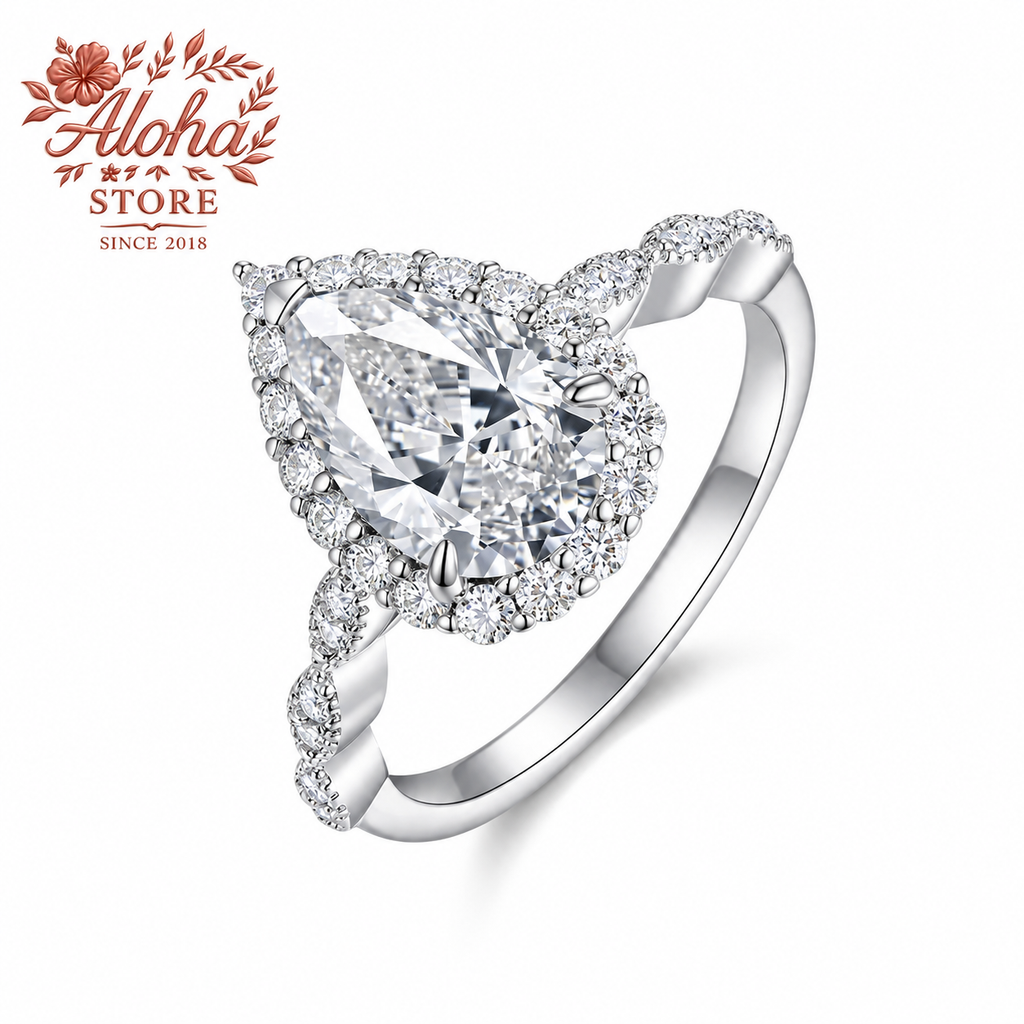 3 ct Moissanite Ring in 925 Sterling Silver